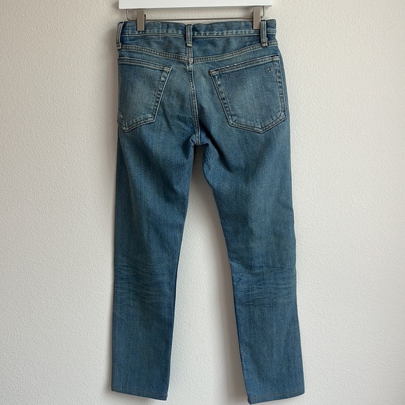 Rag & bone Fit 1 Low-Rise Fire Island Extra Slim Fit Light Indigo Jeans - Picture 11 of 16